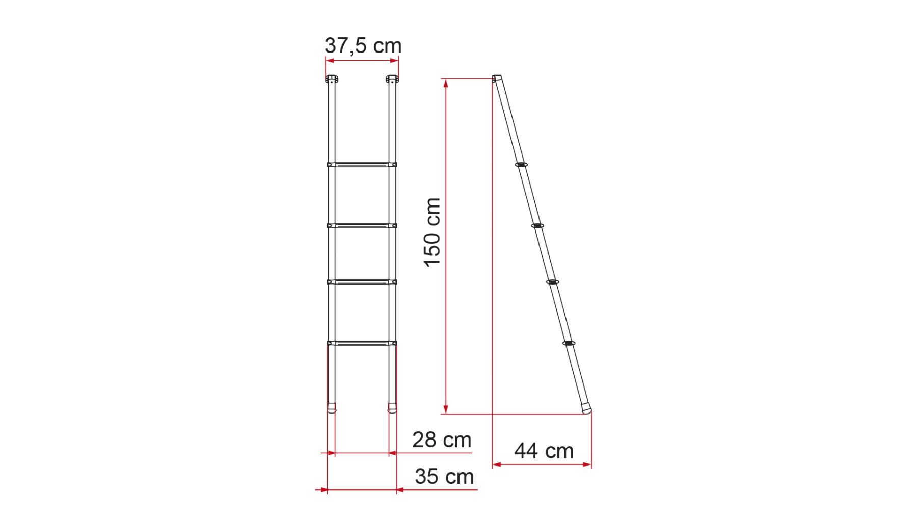 Fiamma Deluxe 8 Exterior Ladder