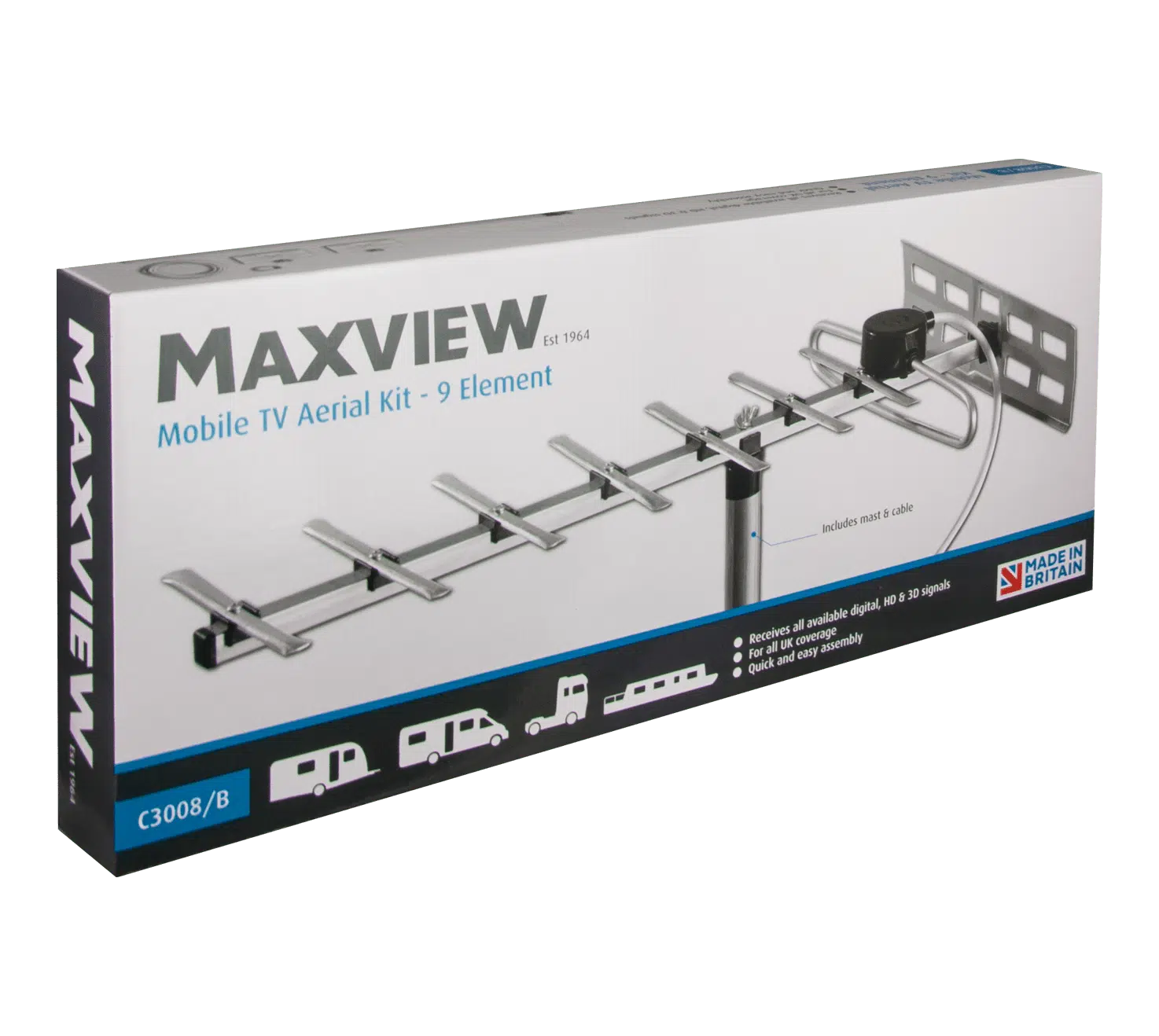 Maxview Mobile Digital Touring UHF TV Aerial Kit